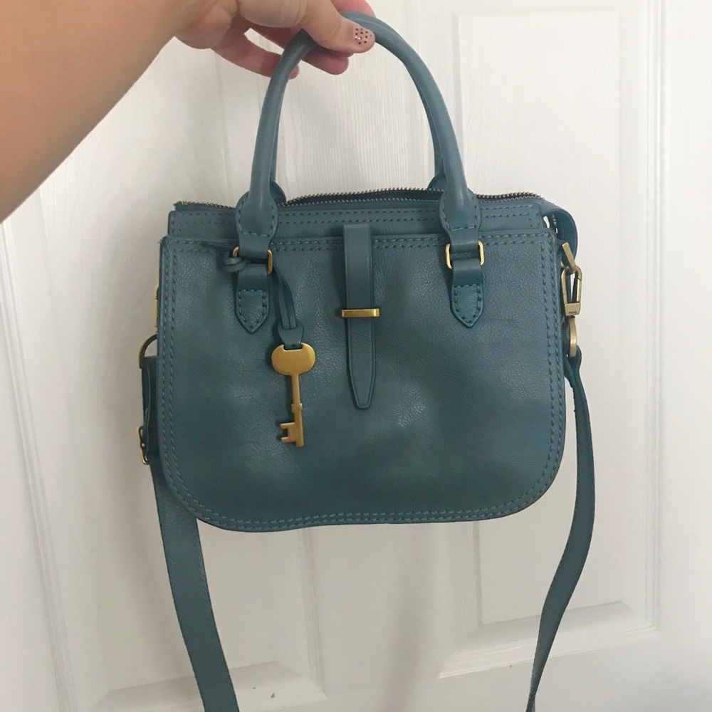Fossil Ryder Mini Satchel Bag in Blue